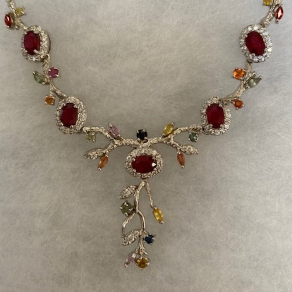 🌸🌟2 X HOST PICK 🌸🌟 NWT GENUINE Tourmaline 14K Gold & Silver Necklace 21 $795